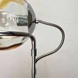 German table lamp from the mid-century space age, glass and chrome, 1960s.