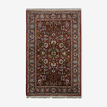 Traditional hand woven indian wool carpet area rug- 97x153cm