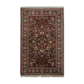 Traditional hand woven indian wool carpet area rug- 97x153cm