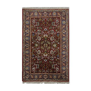 Traditional hand woven indian wool carpet area rug- 97x153cm