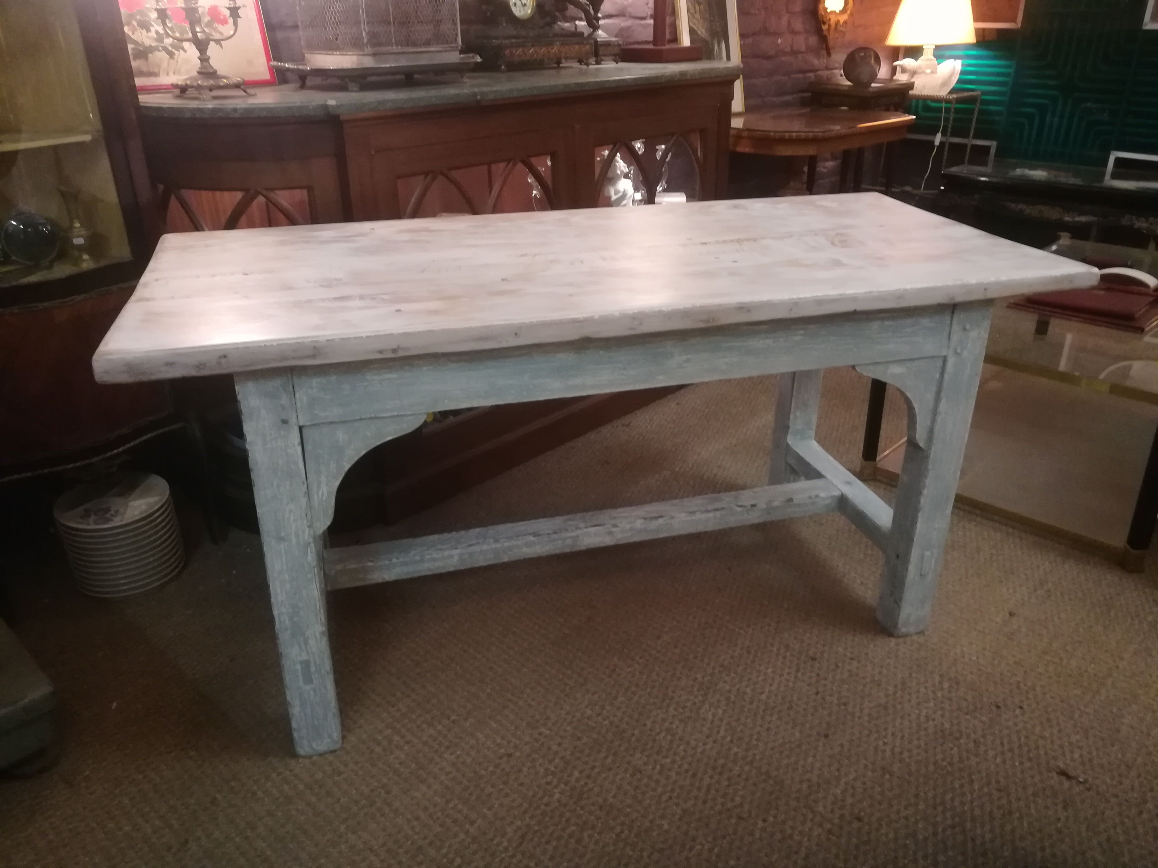 Patinated farm table