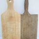 Two vintage solid wood cutting boards