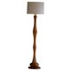 Modern sculptural Scandinavian floor lamp in solid pine, 1970s.