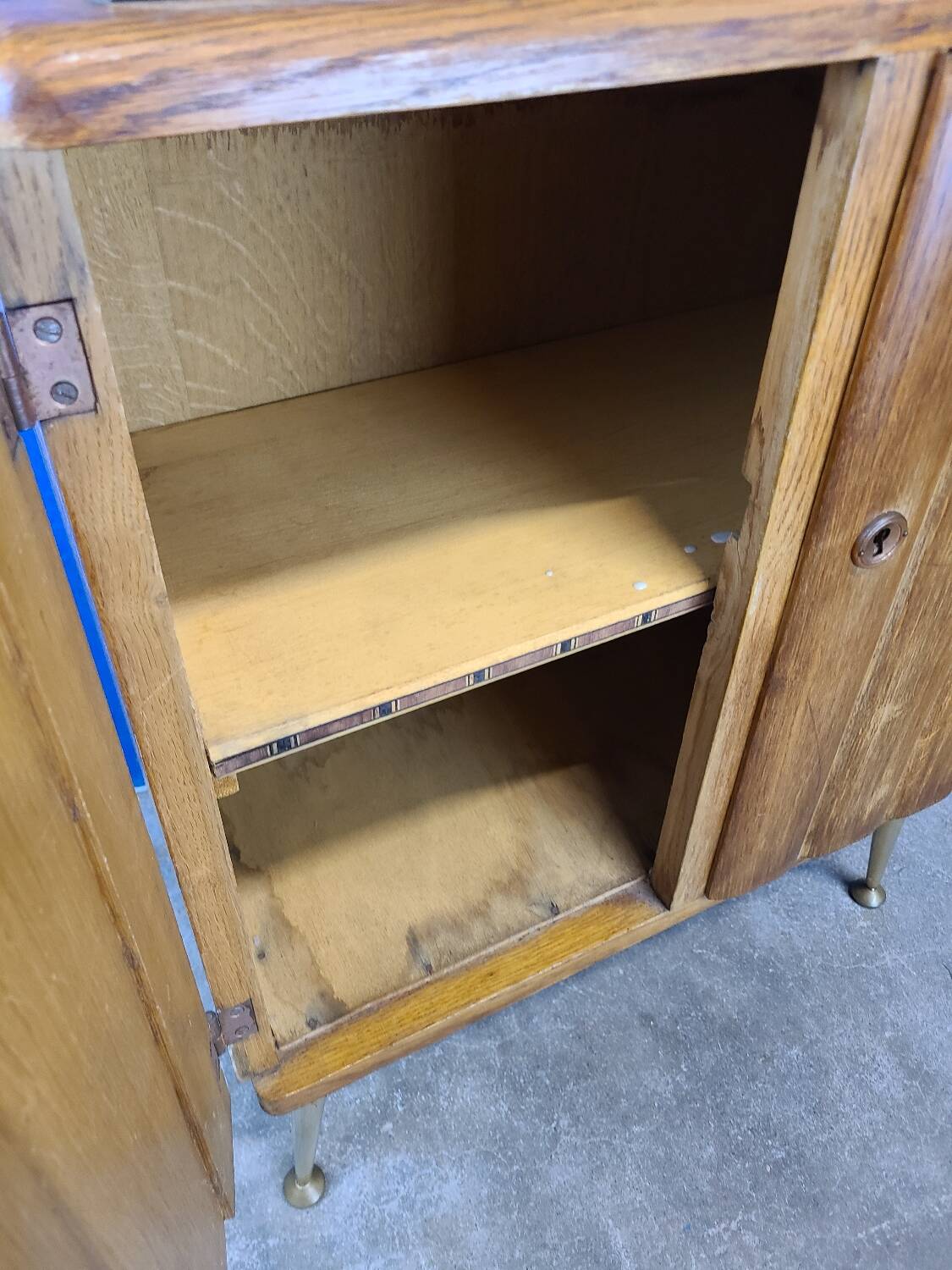 End table, vintage art deco bedside