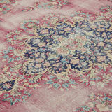 Handmade oriental unique 1980s 297 cm x 400 cm beige wool carpet