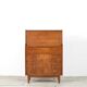 Bureau/armoire vintage en teck de style danois Jentique du milieu du sigle