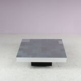 1970s Brushed aluminium coffee table from Italy