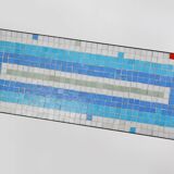 Mid-century mosaic coffee table with metal frame, France