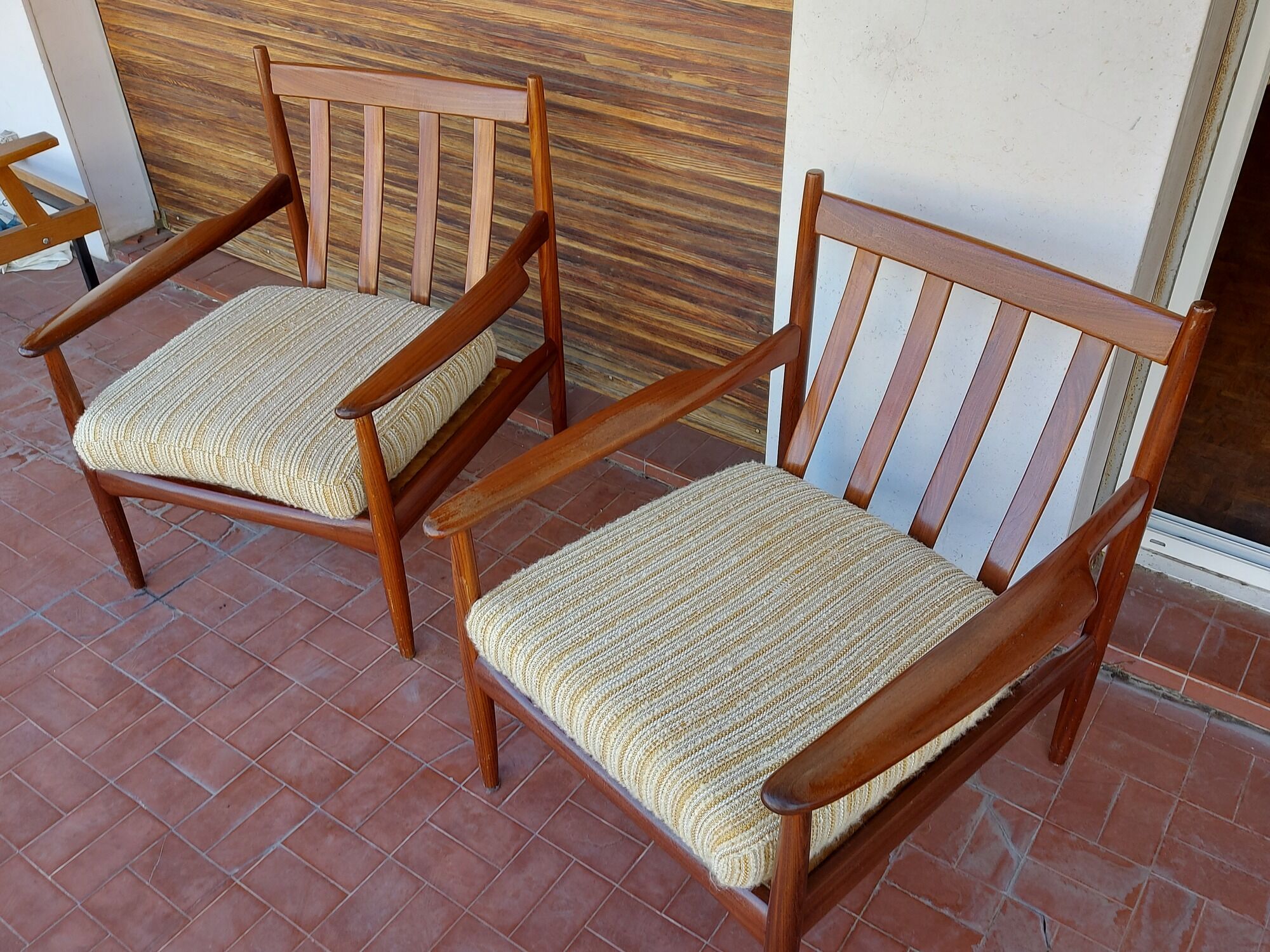 Scandinavian armchair Grete Jalk in teak, 50