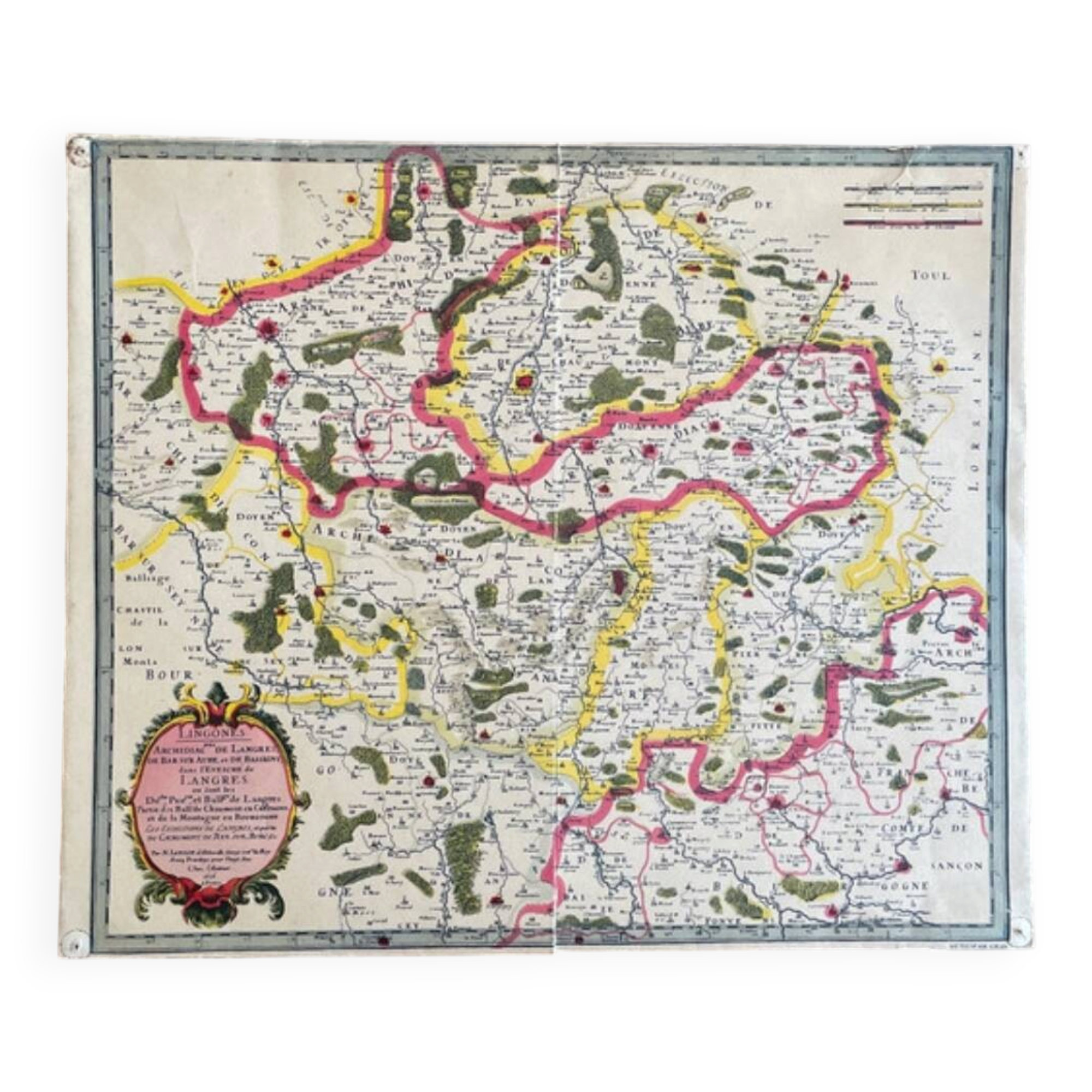 Old map dating from 1950 - Ligones