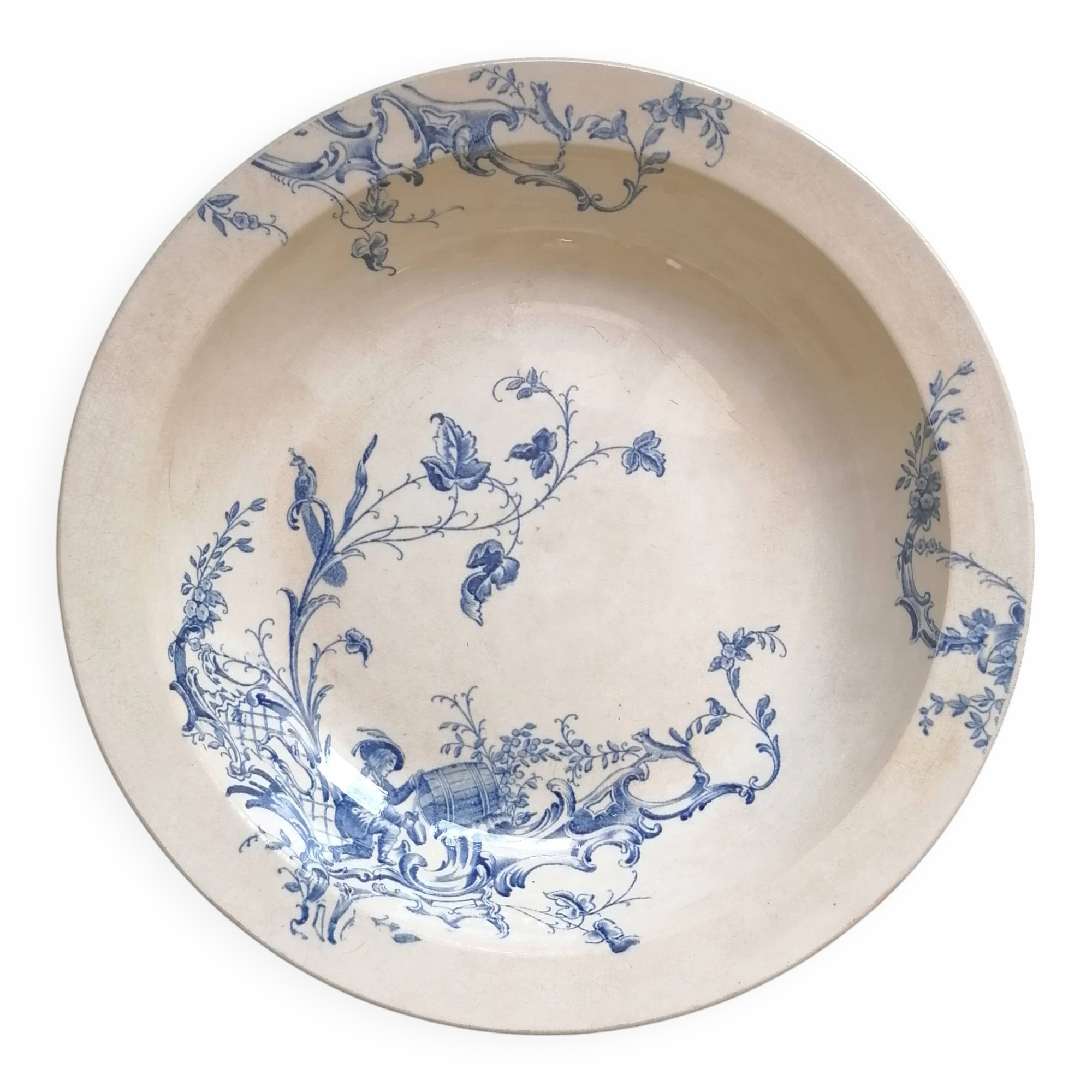 Plat creux terre de fer Jules Vieillard 19ème s