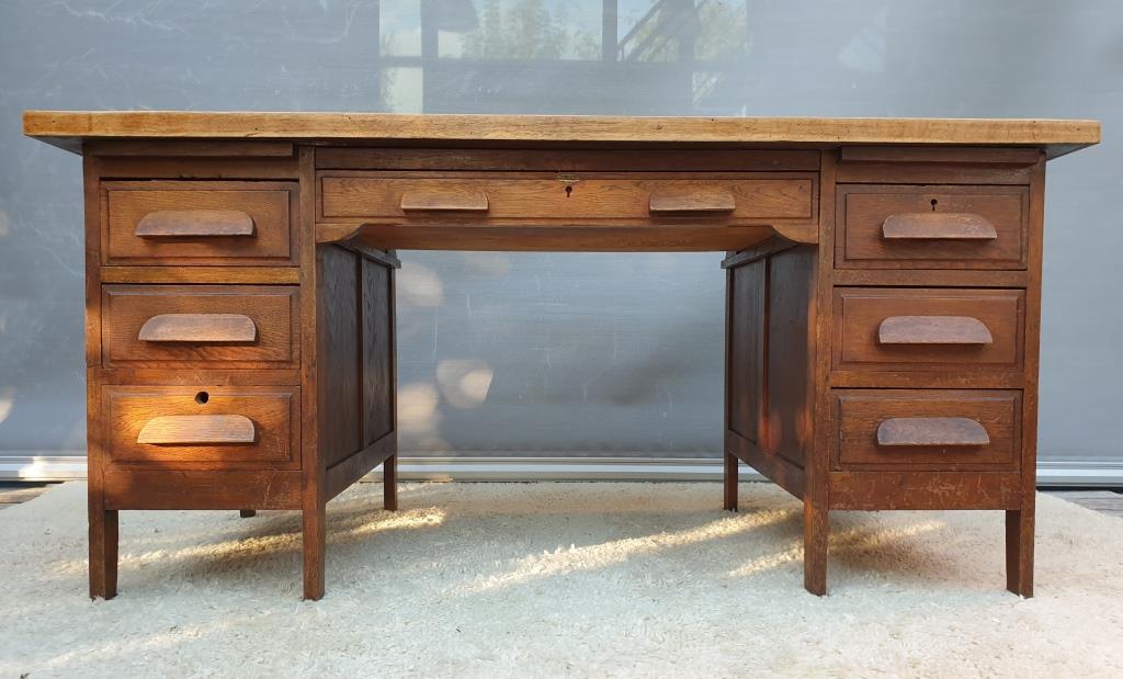 Minister's desk 1930 parquet oak