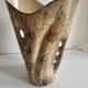 Large ceramic vase with floral pattern in the style of Vallauris.