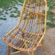 Vintage dining room attributed to Audoux and Minet in bamboo and rattan