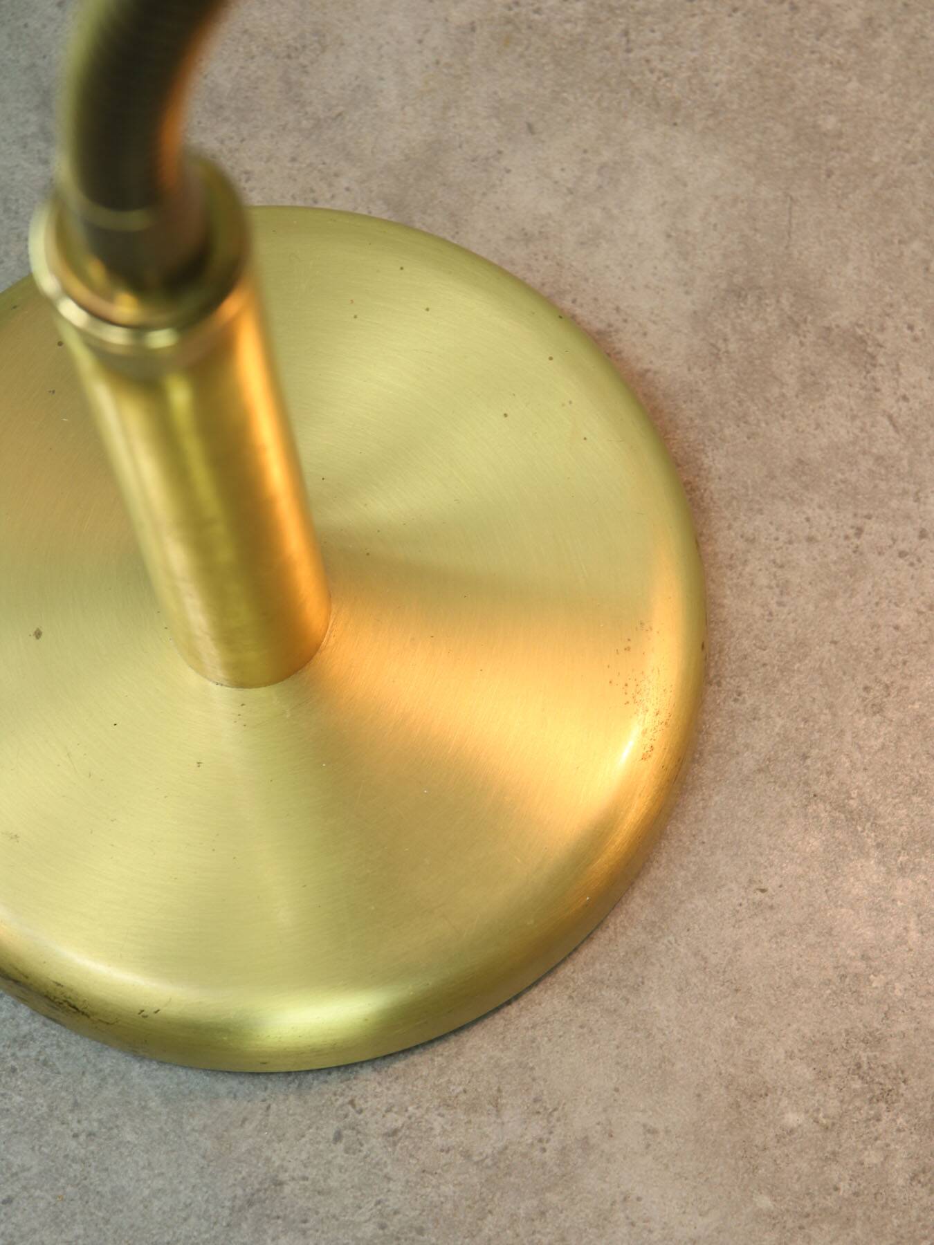Vintage Italian Brass Gooseneck Table Lamp