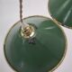 Pair of conical suspensions in green enamelled sheet metal