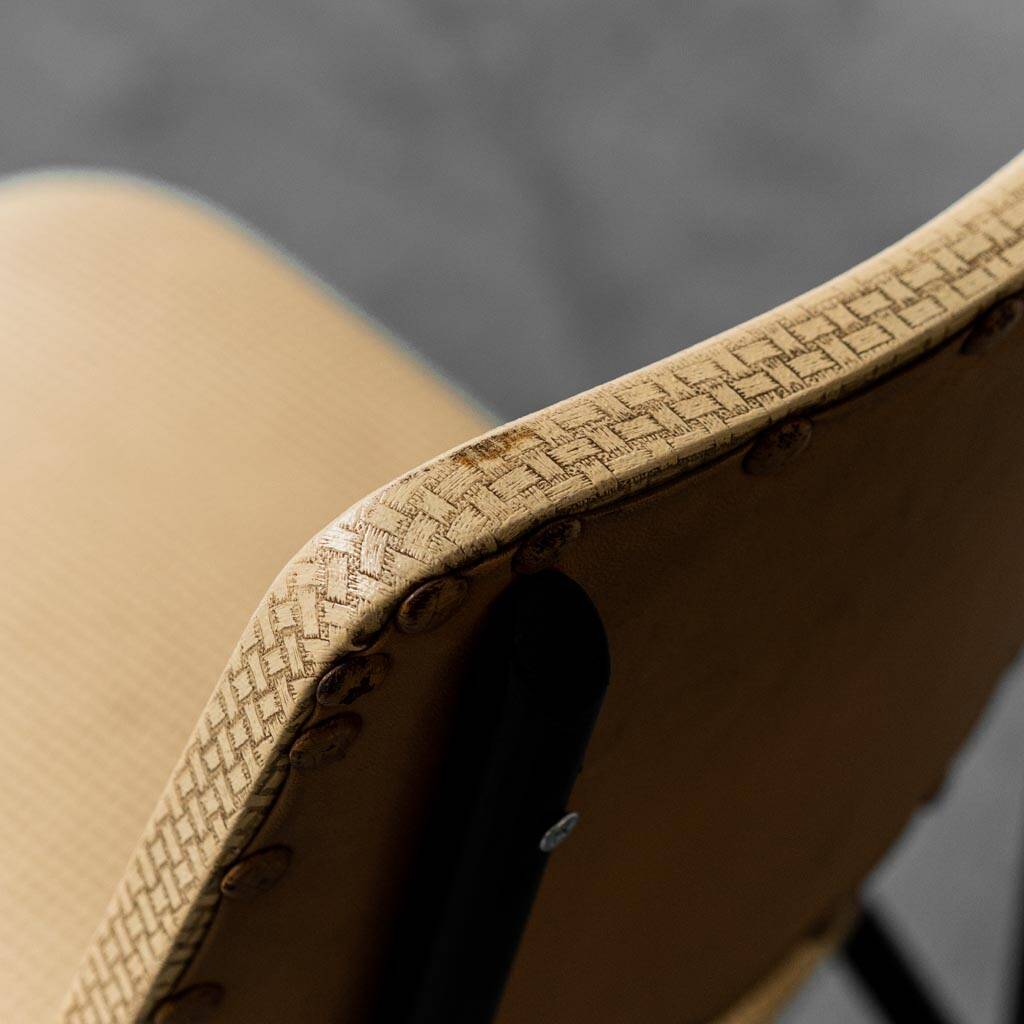 Console in legno 2 sedie in tessuto anni ’60 vintage modernariato