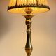 Solid brass lamp and antique lampshade