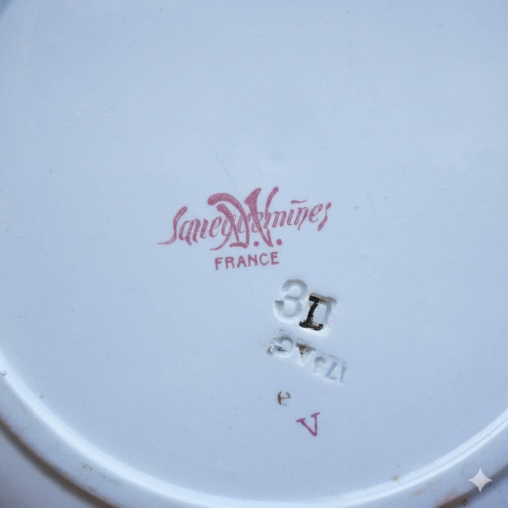 Antique plate Sarreguemines Montmorency