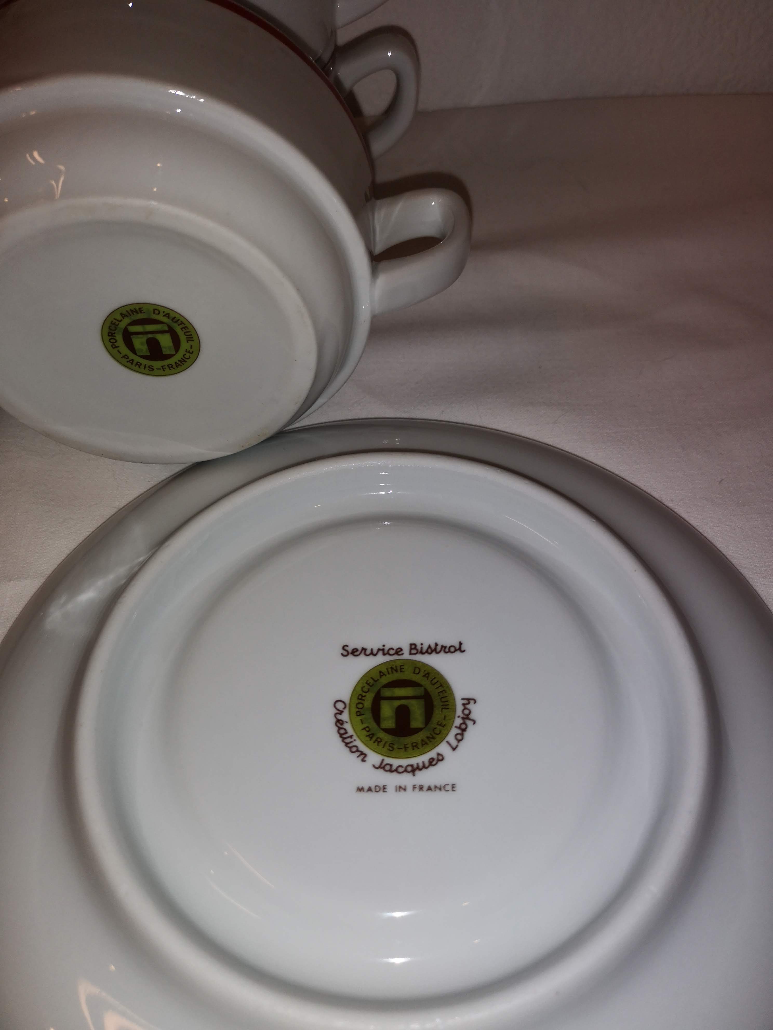 Auteuil porcelain "Bistrot" breakfast service
