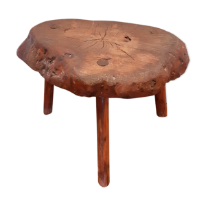 Repose plante en bois - brutaliste