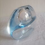 Ancient soliflore vase in bluish glass