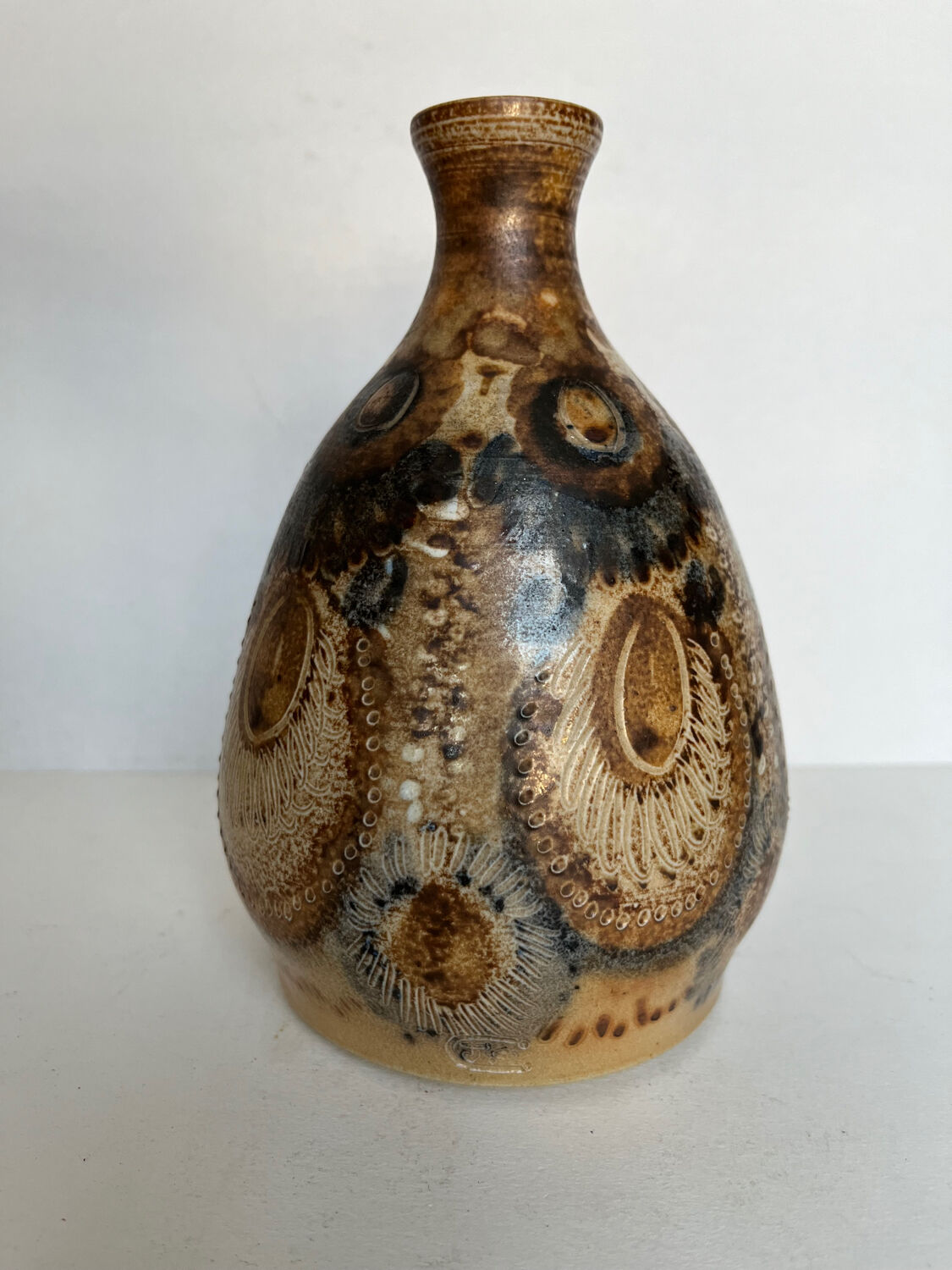 Vase en céramique signé JC Courjault