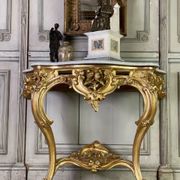 Louis XV style console table in gilded wood, 19th century