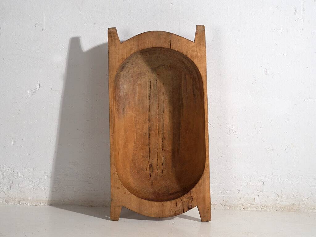 Antique solid wood wabi-sabi bowl (c.1900) #9