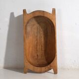 Antique solid wood wabi-sabi bowl (c.1900) #9