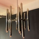 Scoliari chandelier with 18 bright nickel dots distributed by Boulanger