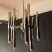 Scoliari chandelier with 18 bright nickel dots distributed by Boulanger