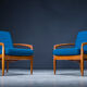 Model 121 Paper Knife Easy Chairs and Sofa by Kai Kristiansen for Magnus Olesen, 1960s, Set of 3