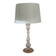 Table lamp – Murano glass base – White pleated shade