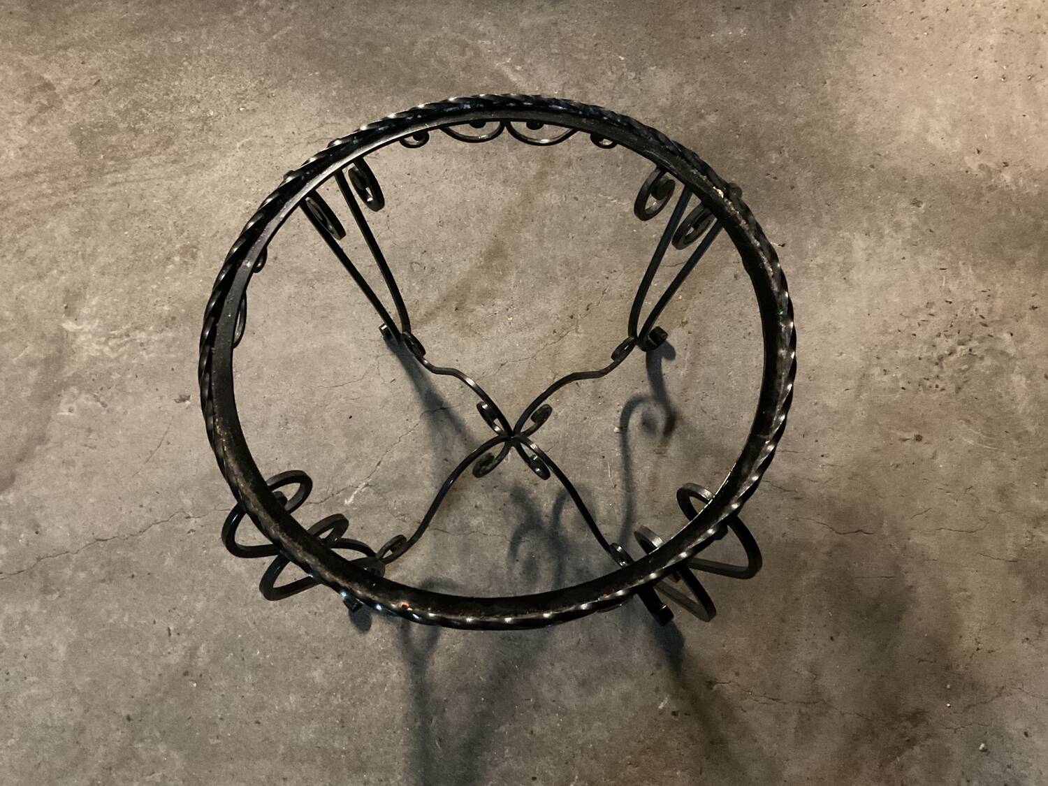 Vintage wrought iron coffee table