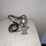 Spot lamp with brushed metal clamp 70's