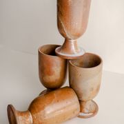 Set of 4 Mazagran stoneware mugs
