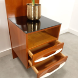 Pozar vintage wooden bedside table set