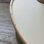 Desserte, table roulante en rotin années 60