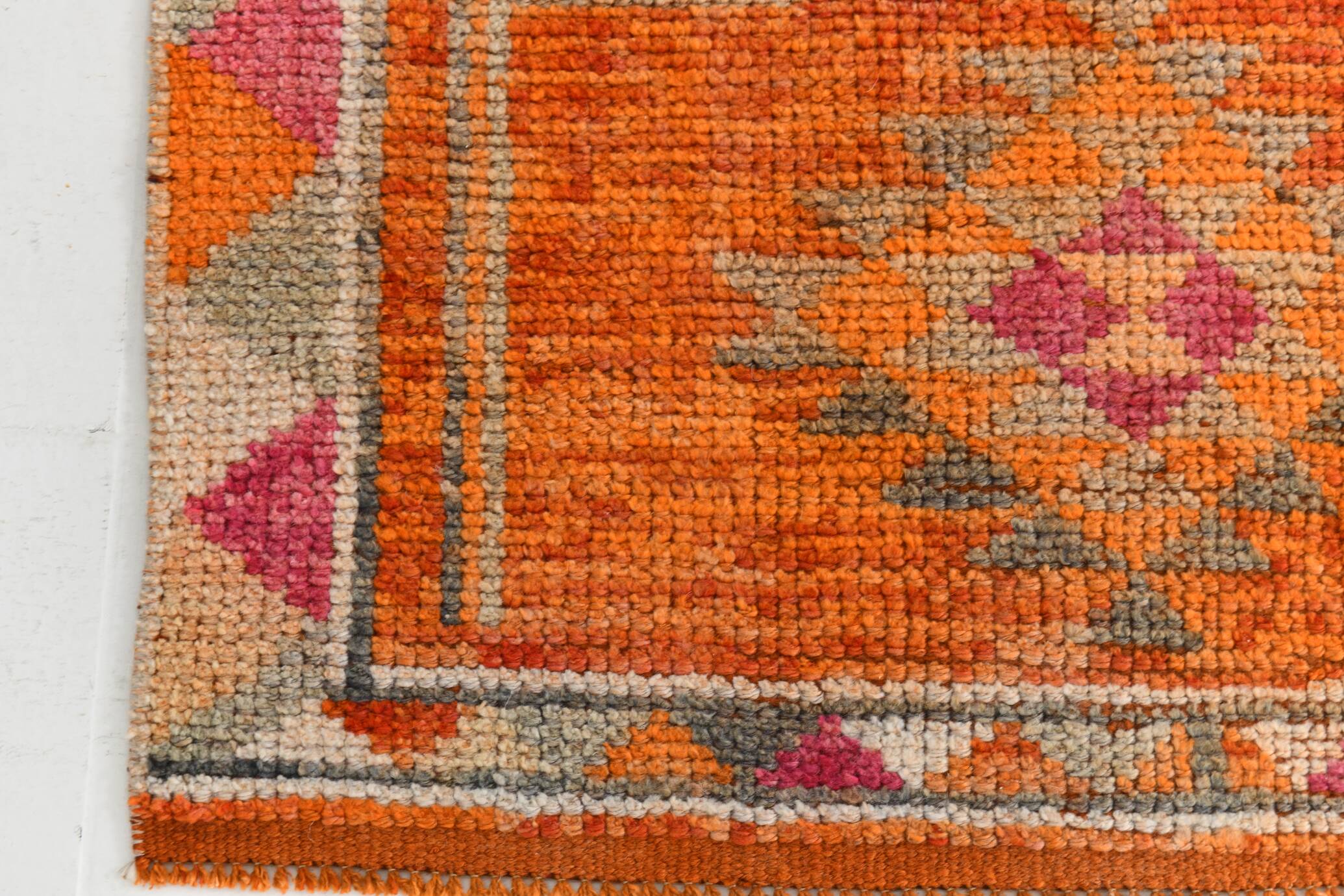 3x10 Pumpink Orange Vintage Runner Rug, 85x318Cm SK 22939