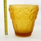 Art nouveau planter in amber glass by josef inwald barolac, 1930s