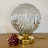 Vintage glass globe table lamp