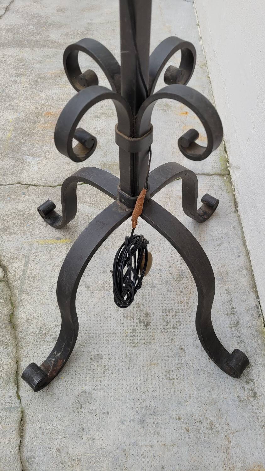 Candelabra floor lamp wrought iron candlestick