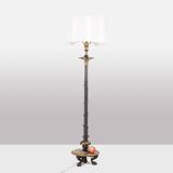Lampadaire de style Restauration en bronze à deux patines. Circa 1900.