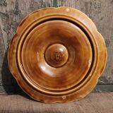 Vintage French majolica oyster plate from Sarreguemines