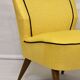 Vintage cocktail armchair from the 50's restored Kenzo fabric Lelievre Edition