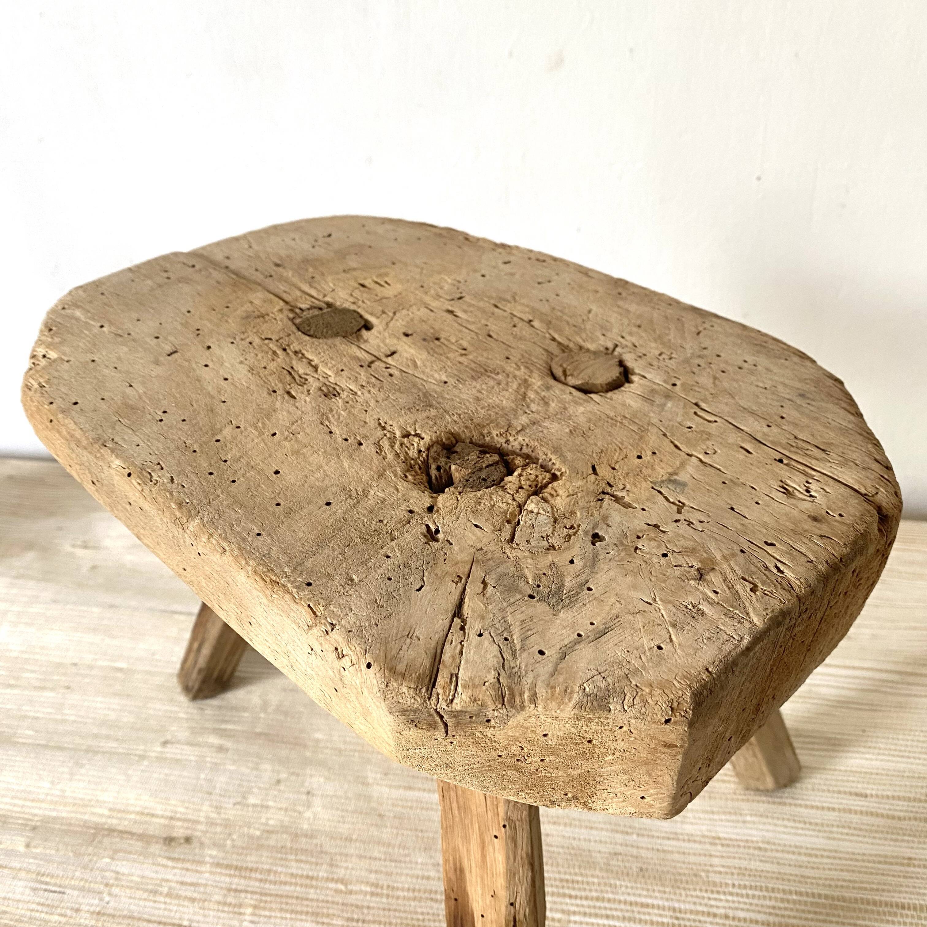 Brutalist tripod farm stool