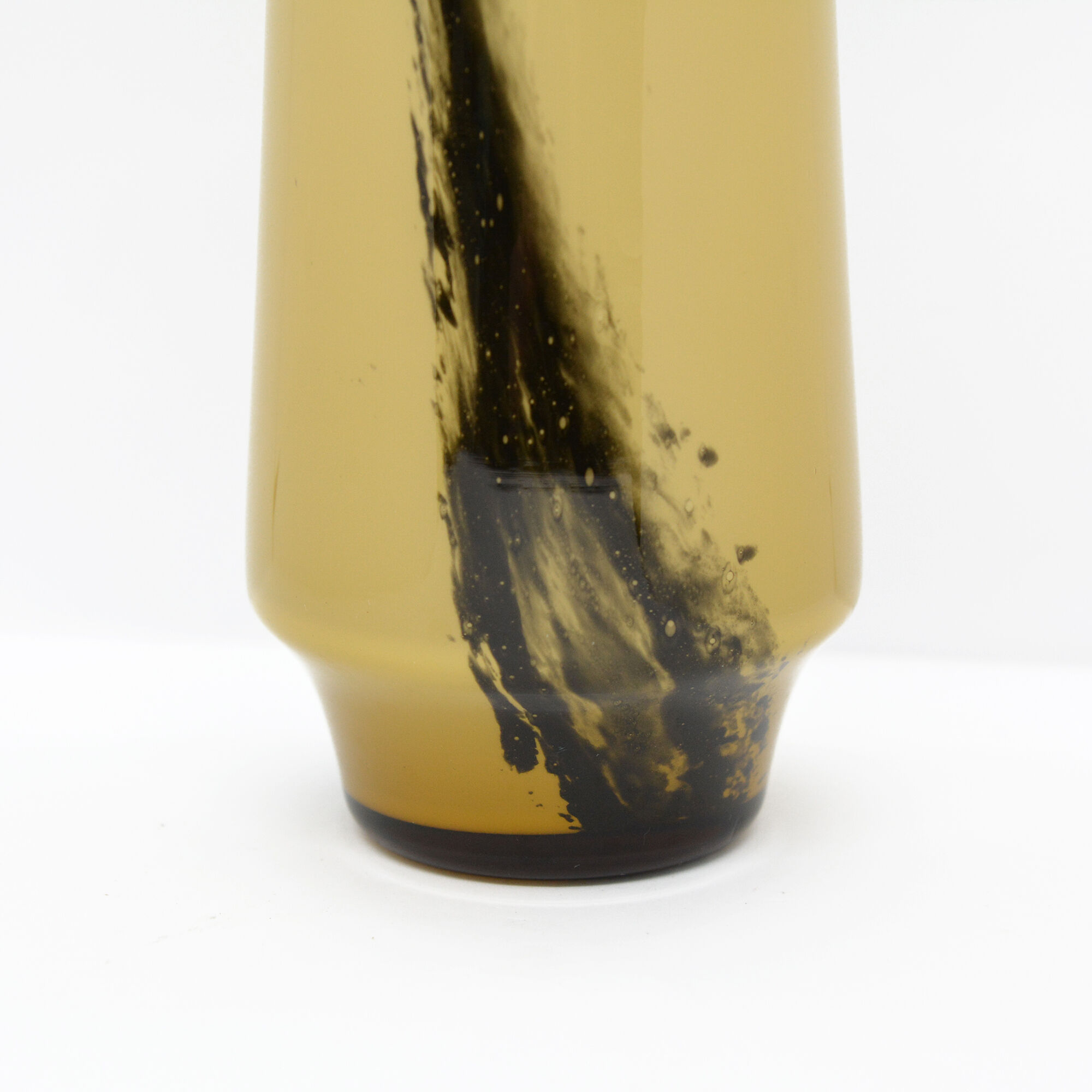 Glass vase V.B. opaline Florence, Italy of the 1970
