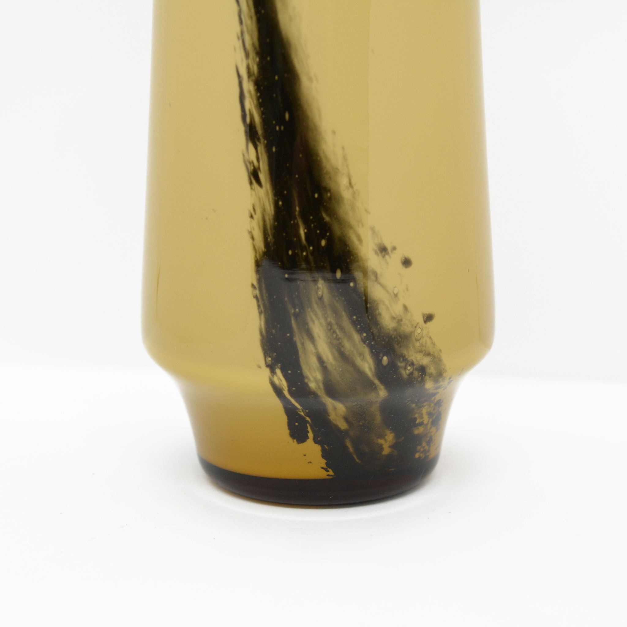 Glass vase V.B. opaline Florence, Italy of the 1970