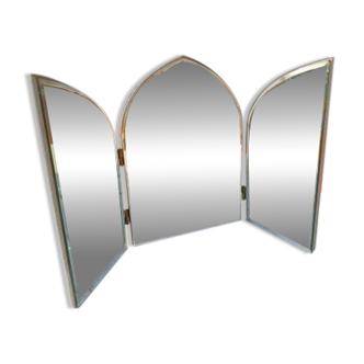 Miroir tryptique biseauté